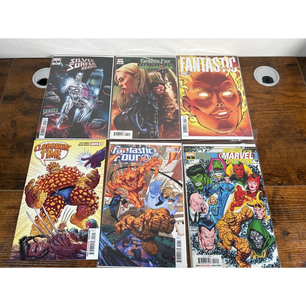 Marvel Fantastic Four Comic Lot Variant Editions Silver Surfer Clobberin Time 6‎